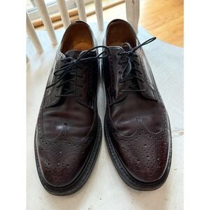 Vintage Florsheim Imperial Shell Cordovan Wingtip Longwing Shoes 45 11.5